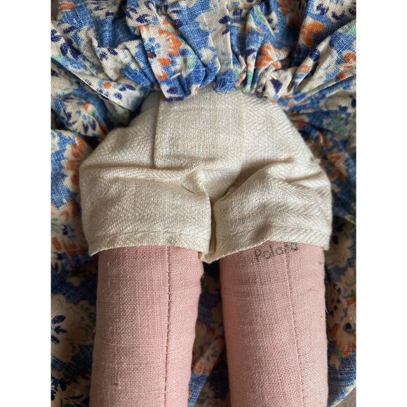 VTG Paper Mache Face Doll Polish Girl Stamped Poland Cloth Body Markings Arm - Picture 9 of 10